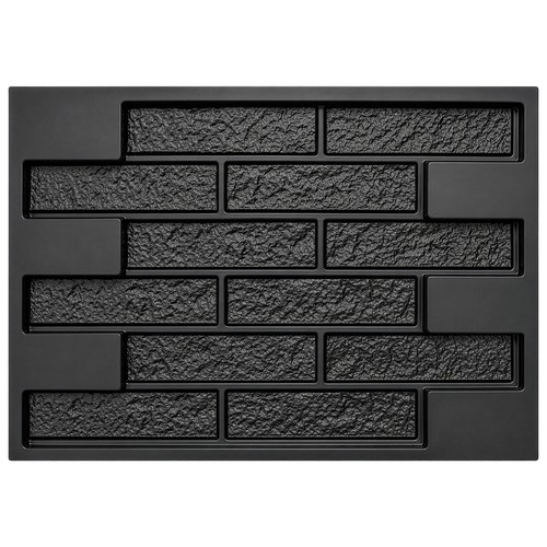 Black brick pattern concrete - black, brick‑pattern