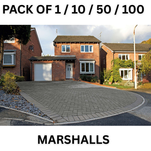 Charcoal driveway block - driveway, paving