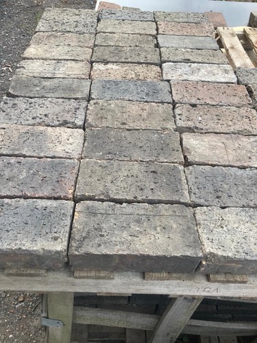 Blue paving bricks - bricks, reclaimed