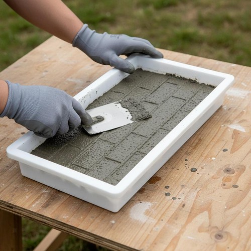 Concrete brick casting - brick,