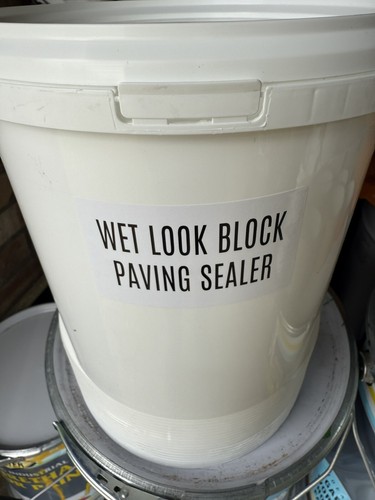 Block paving sealer driveway - block,