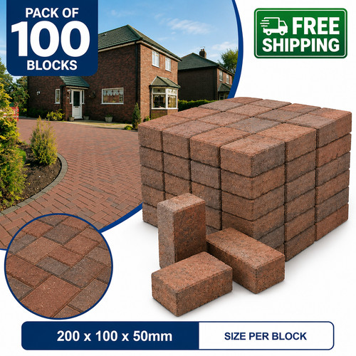 100 concrete driveway block - 100,